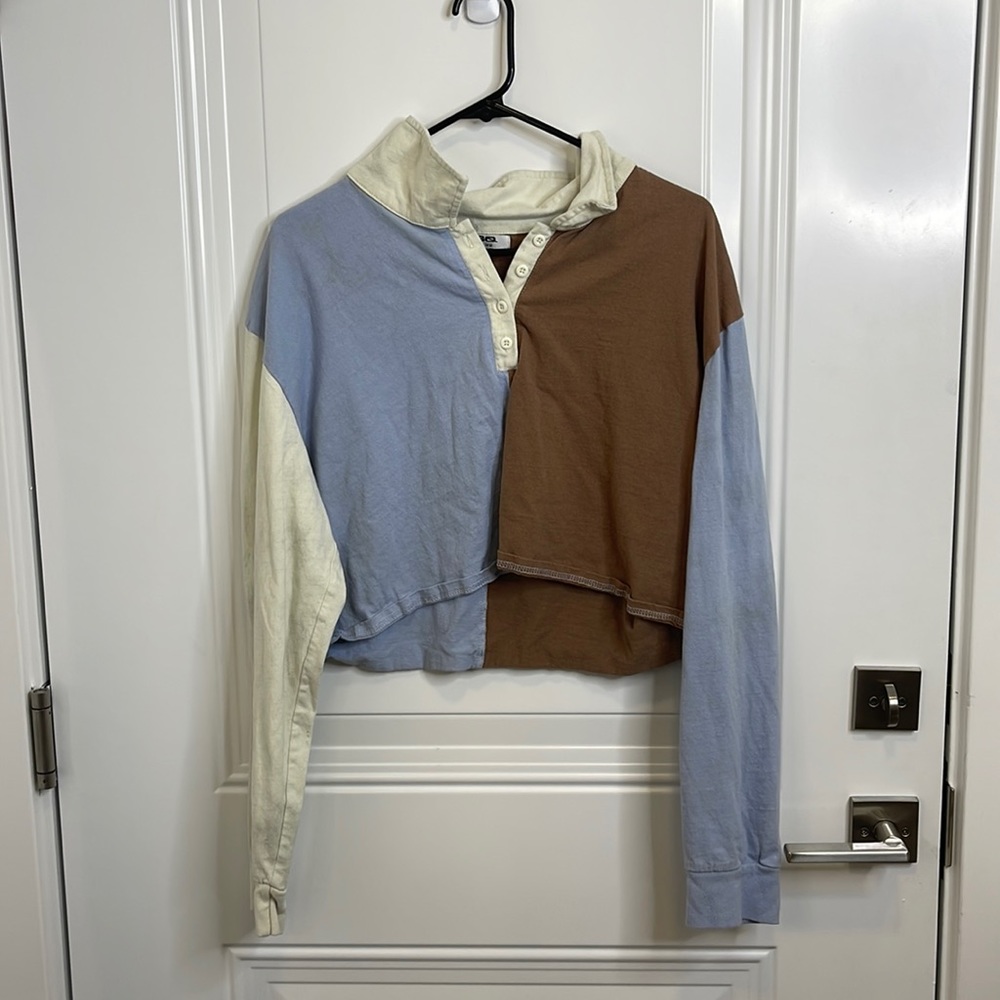 Blue & Brown Crop Top - RSQ - XXL